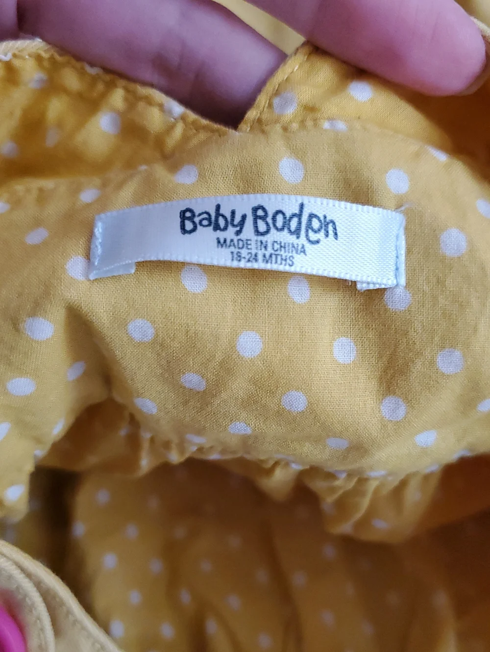 Baby Boden Girls Pinnie Jumper Dress Bunny Rabbit Applique Easter Sz18-24m